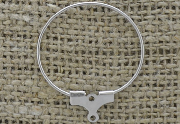 [571138] Baza zawieszki na kieliszek do wina w kolorze srebrnym