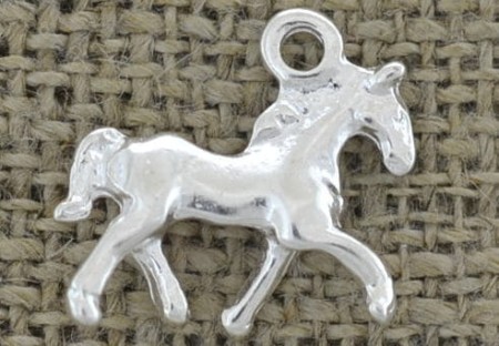 [307396] Zawieszka konik 3D kolor srebrny