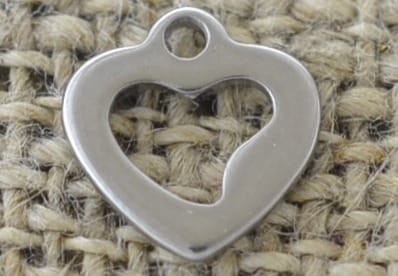  [307382] Zawieszka ze stali nierdzewnej serce 10*9mm