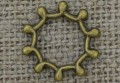 Element ozdobny koło kolor brąz