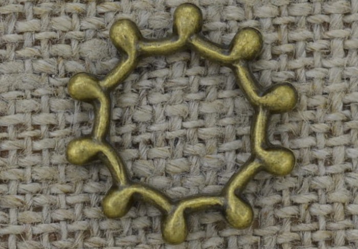 Element ozdobny koło kolor brąz