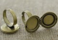 [10364] Baza pierścionka z sekretnikiem w kolorze brązu na kaboszon 12mm