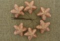 [680156] Gwiazdki brokatowe na druciku 4,5cm 6szt szampańskie