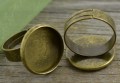 10376 Klasyczna baza pierścionka w kolorze brązu na kaboszon 16mm