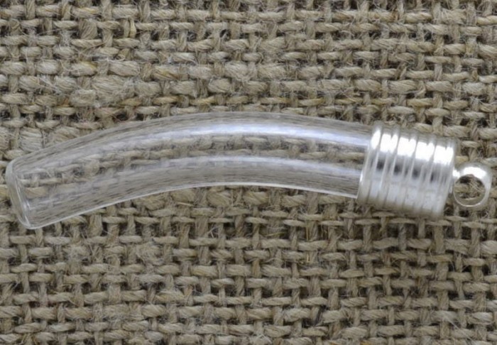 61498 Forma szklana wężyk z korkiem i krawatką 38*6mm