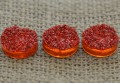 [046419] Kaboszon brokatowy druzy czerwony 12mm