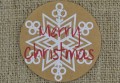 [ś07432] Papierowe metki do biżuterii z nadrukiem 50mm "Merry christmas" płatek śniegu 2szt