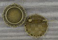 10209 Ozdobna baza broszki w kolorze brązu na kaboszon 21mm