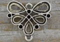 312126 Element ozdobny łącznik motyl z miejscami na cyrkonie 22*20mm