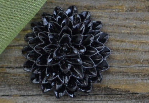 80227 Kaboszon kwiatowy dalia czarna 2szt