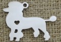 [307419] Zawieszka mała ze stali nierdzewnej pies w kolorze srebrnym