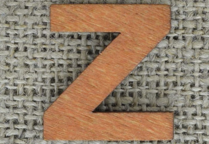 [873161] Element ozdobny literka drewniana "Z" 5szt