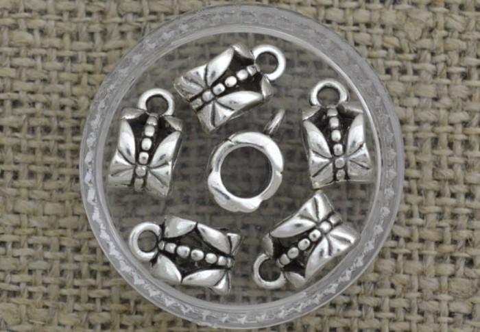 [571148] Krawatka modułowa w kolorze srebrnym