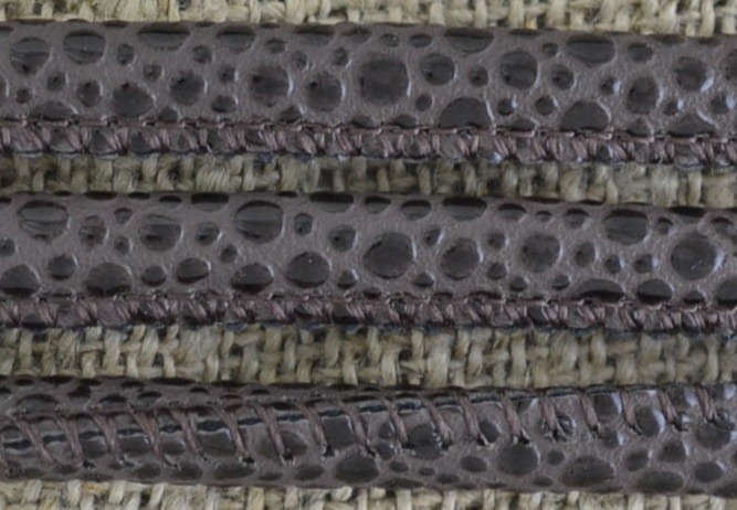 [737131] Rzemień za skóry ekologicznej szyty 6mm w kolorze brązowym 50cm