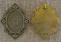 10163 Ozdobna baza medalionu w kolorze brązu na kaboszon 40*30mm
