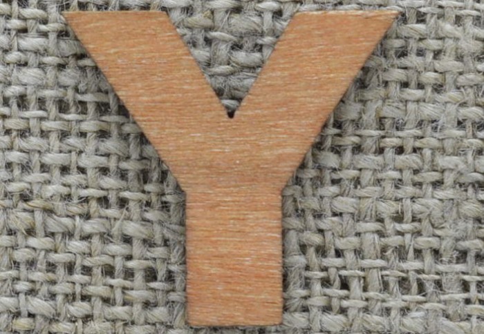 [873160] Element ozdobny literka drewniana "Y" 5szt