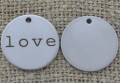 Zawieszka ze stali nierdzewnej moneta "love"