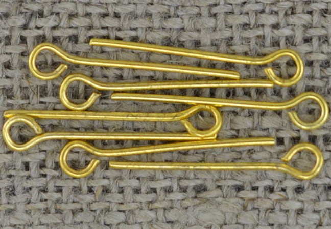 [20907] Haczyki biżuteryjne kolor złoty 20mm 100szt