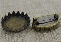 [10214] Ozdobna baza broszki w kolorze brązu na kaboszon 25*18mm