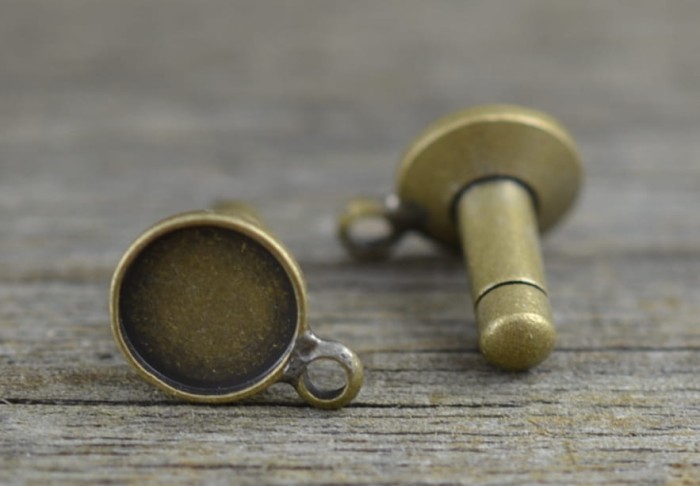 17176 Baza ozdoby do telefonu w kolorze brązu na kaboszon 8mm