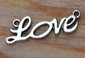 Łącznik ozdobny z napisem "LOVE" srebro