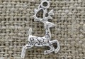 ś07255 Zawieszka mała renifer w kolorze srebrnym