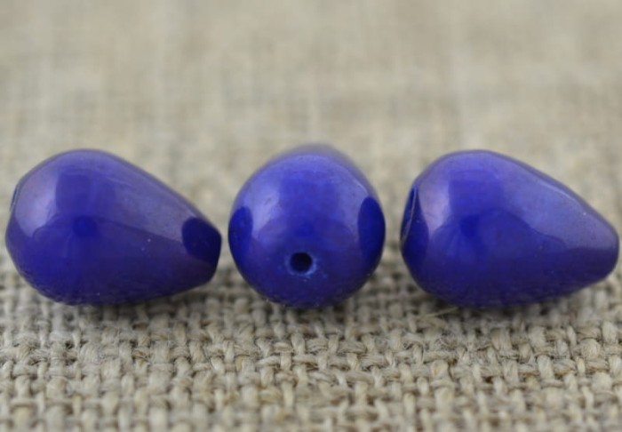 240518 Kamień naturalny jadeit 15*10mm granatowy