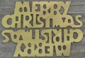 ś0779 Element ozdobny napis merry christmas w kolorze złotym 15szt