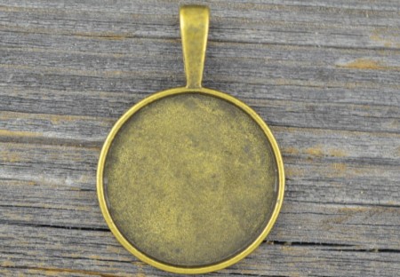 [10137] Baza medalionu kolor brąz na kaboszon 25mm