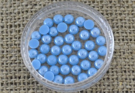 [550183] Kaboszony szklane 4mm niebieskie 60szt