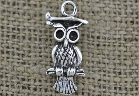 [307200] Zawieszka sowa na cyrkonie srebrna 2szt