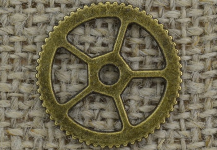 [112112] Element ozdobny steampunk tryb w kolorze brązu 18mm