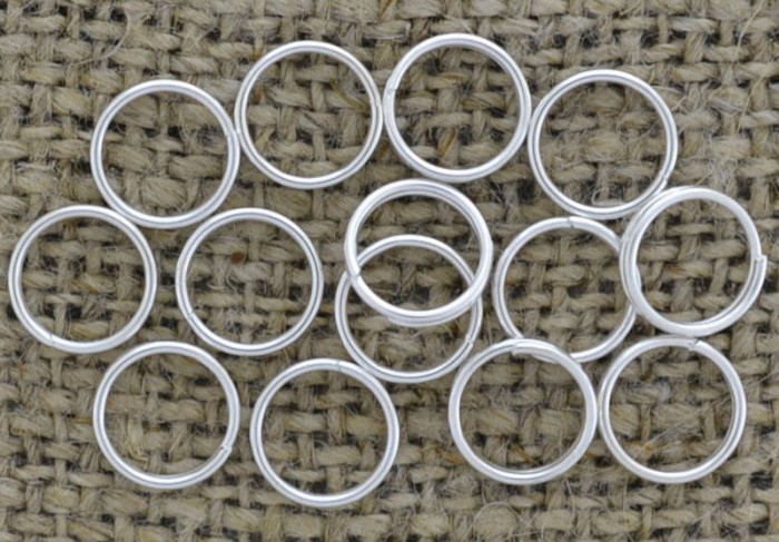 301018 Ogniwka sprężynki okrągłe 7mm w kolorze srebrnym 100szt