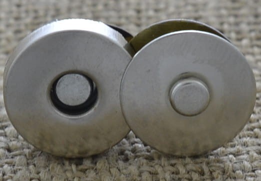 k0402 Magnetyczne zapięcie do torebki w kolorze srebrnym 14mm