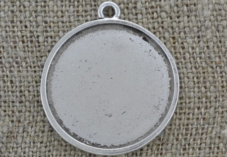 [30164] Baza medalionu srebro na kaboszon 35mm