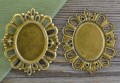 10185 Ozdobna baza medalionu w kolorze brązu na kaboszon 25*18mm 2szt