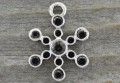 ś07136 Zawieszka płatek śniegu 20*15mm w kolorze starego srebra 2szt