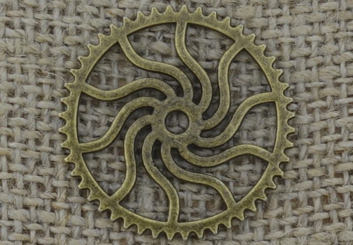 Element ozdobny steampunk tryb kolor brąz 25mm