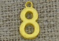 Zawieszka mała cyferka "8" kolor złota