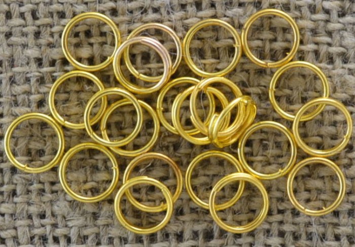 201004 Ogniwka sprężynki okrągłe 6mm w kolorze złotym 100szt