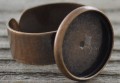 -0303 Klasyczna baza pierścionka w kolorze miedzi na kaboszon 14mm