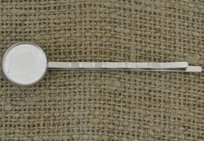  [50524] Baza wsuwki kolor srebrny na kaboszon 12mm