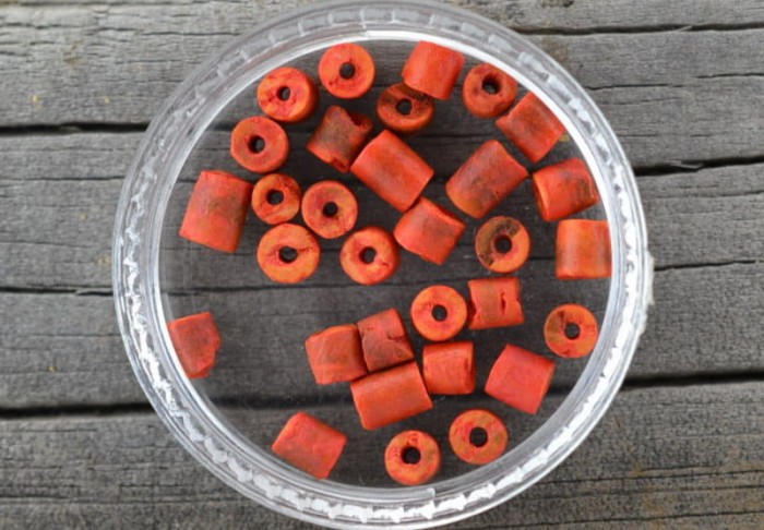 87353 Koralik drewniany pomarańczowy 3mm 30szt