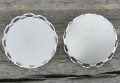 30145 Ozdobna baza medalionu w kolorze srebra na kaboszon 12mm 4szt