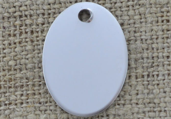 Zawieszka ze stali nierdzewnej owalna