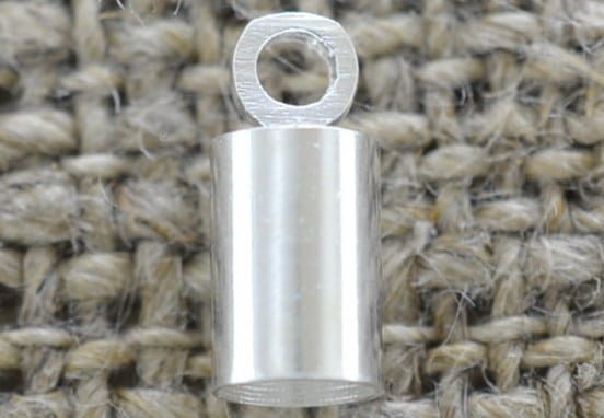 57193 Klasyczna końcówka do wklejania 3,5mm w kolorze srebra 8szt