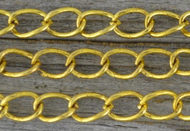 21118 Łańcuszek pancerka 4*6mm w kolorze złotym