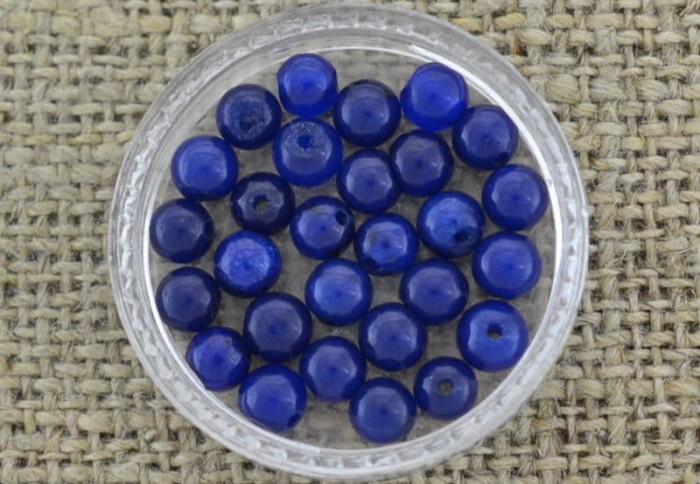 {24023} Kamień syntetyczny lapis lazuli 4mm granatowy 10szt