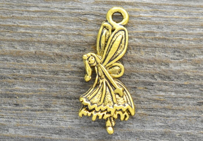  20748 Zawieszka mała wróżka w kolorze złotym 2szt 