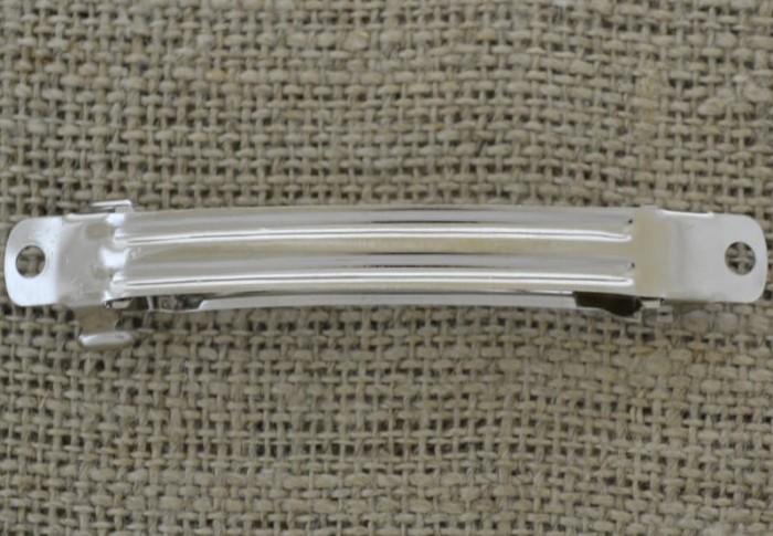 [50510] Klasyczna spinka do włosów w kolorze srebrnym 68mm